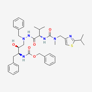 5S-(Benzyloxycarbonyl)amino-2-N-(((N-methyl-N-((2-isopropyl-4-thiazolyl)methyl)amino)carbonyl)-L-valinyl)amino-4S-hydroxy-1,6-diphenyl-2-azahexane