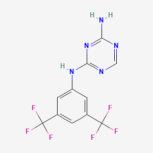 B1272210 2-Amino-4-[3,5-bis(trifluoromethyl)phenyl]amino-1,3,5-triazine CAS No. 66088-50-4