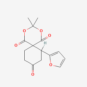 3,3-Dimethyl-7-(2-furanyl)-2,4-dioxaspiro(5.5)undecane-1,5,9-trione