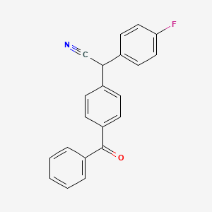 molecular formula C21H14FNO B1272219 2-(4-苯甲酰苯基)-2-(4-氟苯基)乙腈 CAS No. 446275-89-4