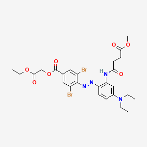 2-Ethoxy-2-oxoethyl 3,5-dibromo-4-[[4-(diethylamino)-2-[(4-methoxy-1,4-dioxobutyl)amino]phenyl]azo]benzoate