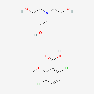 molecular formula C14H21Cl2NO6 B12722215 Dicamba-trolamine CAS No. 53404-29-8