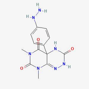 Pyrimido(5,4-e)-1,2,4-triazine-3,5,7(6H)-trione, 2,4,4a,8-tetrahydro-6,8-dimethyl-4a-(4-hydrazinophenyl)-