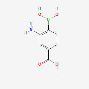 B1272222 (2-Amino-4-(methoxycarbonyl)phenyl)boronic acid CAS No. 774530-27-7