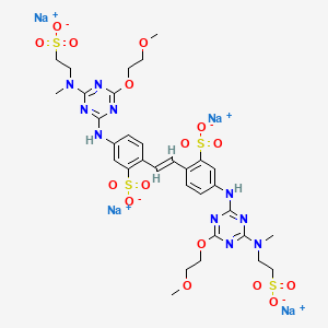 4,4'-Bis((4-(2-methoxyethoxy)-6-(methyl(2-sulphoethyl)amino)-1,3,5-triazin-2-yl)amino)stilbene-2,2'-disulphonic acid, sodium salt