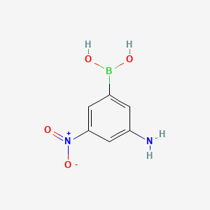 molecular formula C6H7BN2O4 B1272224 3-氨基-5-硝基苯硼酸 CAS No. 89466-05-7