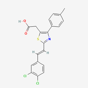 2-(2-(3,4-Dichlorophenyl)ethenyl)-4-(4-methylphenyl)-5-thiazoleacetic acid