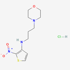 4-Morpholinepropanamine, N-(2-nitro-3-thienyl)-, monohydrochloride