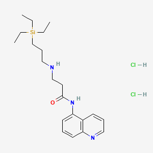 Propanamide, N-5-quinolinyl-3-((3-(triethylsilyl)propyl)amino)-, dihydrochloride