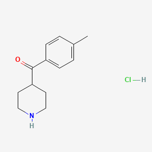molecular formula C13H18ClNO B1272237 4-[(4-甲基苯基)羰基]哌啶盐酸盐 CAS No. 42060-84-4