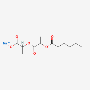 Sodium 2-(1-carboxyethoxy)-1-methyl-2-oxoethyl hexanoate