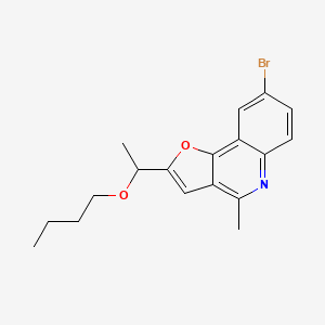 8-Bromo-2-(1-butoxyethyl)-4-methylfuro(3,2-c)quinoline