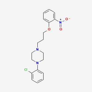 Piperazine, 1-(2-chlorophenyl)-4-(3-(2-nitrophenoxy)propyl)-