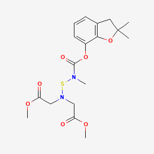 Glycine, N-(((((2,3-dihydro-2,2-dimethyl-7-benzofuranyl)oxy)carbonyl)methylamino)thio)-N-(2-methoxy-2-oxoethyl)-, methyl ester