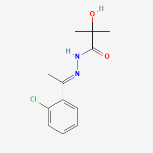 (E)-2-Hydroxy-2-methylpropanoic acid (1-(2-chlorophenyl)ethylidene)hydrazide