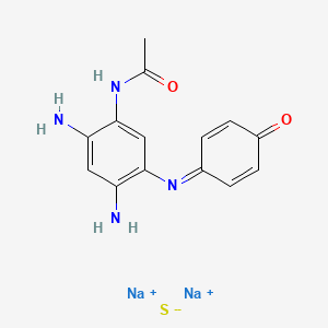 molecular formula C14H14N4Na2O2S B12722434 Einecs 215-473-0 CAS No. 1327-27-1