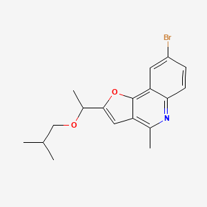 8-Bromo-4-methyl-2-(1-(2-methylpropoxy)ethyl)furo(3,2-c)quinoline