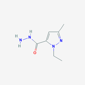 molecular formula C7H12N4O B1272245 1-乙基-3-甲基-1H-吡唑-5-甲酰肼 CAS No. 263016-17-7