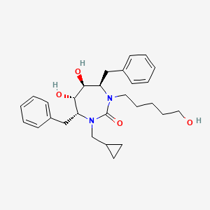 2H-1,3-Diazepin-2-one, 1-(cyclopropylmethyl)hexahydro-5,6-dihydroxy-3-(5-hydroxypentyl)-4,7-bis(phenylmethyl)-, (4R,5S,6S,7R)-