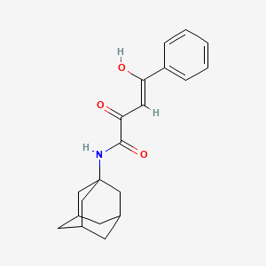 2-Hydroxy-4-oxo-4-phenyl-N-tricyclo(3.3.1.1(sup 3,7))dec-1-yl-2-butenamide