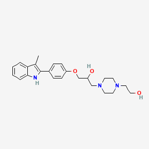 alpha-((4-(3-Methyl-1H-indol-2-yl)phenoxy)methyl)-1,4-piperazinediethanol