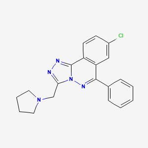 1,2,4-Triazolo(3,4-a)phthalazine, 8-chloro-6-phenyl-3-(1-pyrrolidinylmethyl)-