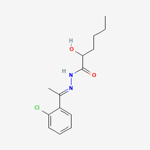 (E)-2-Hydroxyhexanoic acid (1-(2-chlorophenyl)ethylidene)hydrazide