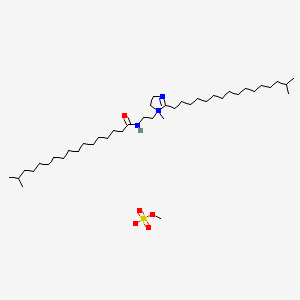 4,5-Dihydro-2-isoheptadecyl-1-methyl-1-(2-((1-oxoisooctadecyl)amino)ethyl)-1H-imidazolium methyl sulphate