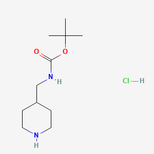 molecular formula C11H23ClN2O2 B1272278 tert-ブチル(ピペリジン-4-イルメチル)カルバメート塩酸塩 CAS No. 1049727-98-1