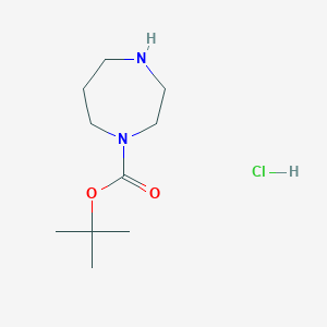 molecular formula C10H21ClN2O2 B1272280 叔丁基 1,4-二氮杂环烷-1-羧酸盐盐酸盐 CAS No. 1049743-87-4