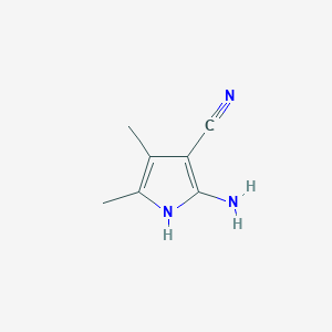 molecular formula C7H9N3 B1272294 2-氨基-4,5-二甲基-1H-吡咯-3-碳腈 CAS No. 21392-51-8