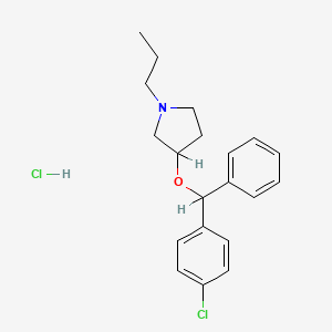 3-(p-Chloro-alpha-phenylbenzyloxy)-1-propylpyrrolidine hydrochloride