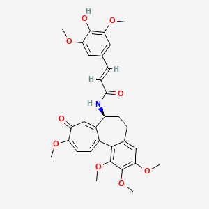 2-Propenamide, 3-(4-hydroxy-3,5-dimethoxyphenyl)-N-(5,6,7,9-tetrahydro-1,2,3,10-tetramethoxy-9-oxobenzo(a)heptalen-7-yl)-, (S)-