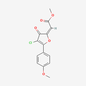 Methyl (4-chloro-5-(4-methoxyphenyl)-3-oxo-2(3H)-furanylidene)acetate