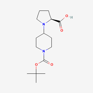 molecular formula C15H26N2O4 B1272313 L-N-[(4'-Boc)哌啶基]脯氨酸 CAS No. 221352-39-2