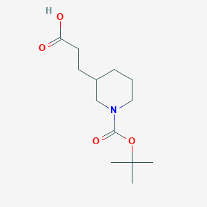 B1272314 1-Boc-Piperidin-3-Ylpropionic Acid CAS No. 352004-58-1