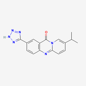 11H-Pyrido(2,1-b)quinazolin-11-one, 8-(1-methylethyl)-2-(1H-tetrazol-5-yl)-