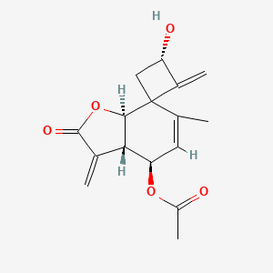 Cyclodeca(b)furan-2(3H)-one, 4-(acetyloxy)-3a,4,7,8,9,10,11,11a-octahydro-9-hydroxy-6-methyl-3,10-bis(methylene)-, (3aR,4R,5E,9S,11aS)-