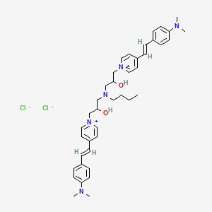 1,1'-((Butylimino)bis(2-hydroxypropane-1,3-diyl))bis(4-(2-(4-(dimethylamino)phenyl)vinyl)pyridinium) dichloride