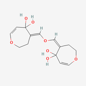 (4Z)-4-[[(E)-(5,5-dihydroxy-2,3-dihydrooxepin-4-ylidene)methoxy]methylidene]-2,3-dihydrooxepine-5,5-diol