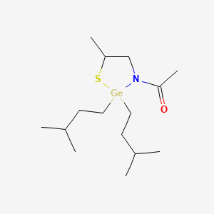 3-Acetyl-2,2-bis(3-methylbutyl)-5-methyl-1,3,2-thiazagermolidine