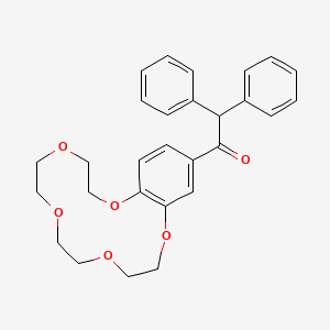 Ethanone, 2,2-diphenyl-1-(2,3,5,6,8,9,11,12-octahydro-1,4,7,10,13-benzopentaoxacyclopentadecin-15-yl)-