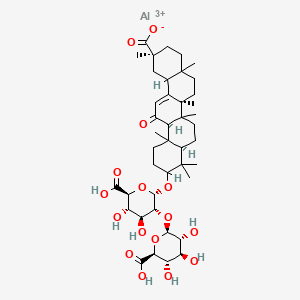 aluminum;(2S,6aR,6aS,8aR)-10-[(2S,3R,4S,5S,6S)-6-carboxy-3-[(2R,3R,4S,5S,6S)-6-carboxy-3,4,5-trihydroxyoxan-2-yl]oxy-4,5-dihydroxyoxan-2-yl]oxy-2,4a,6a,6b,9,9,12a-heptamethyl-13-oxo-3,4,5,6,6a,7,8,8a,10,11,12,14b-dodecahydro-1H-picene-2-carboxylate