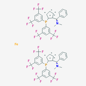 molecular formula C60H42F24FeN2P2 B127233 (1S,1'S)-1,1'-双[双[3,5-双(三氟甲基)苯基]膦基]-2,2'-双[(S)-(二甲基氨基)苯基甲基 CAS No. 849925-10-6