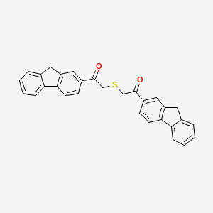 molecular formula C30H22O2S B12723310 Ethanone, 2,2'-thiobis(1-(9H-fluoren-2-yl)- CAS No. 121305-19-9