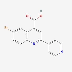 molecular formula C15H9BrN2O2 B1272334 6-溴-2-吡啶-4-基喹啉-4-羧酸 CAS No. 1016798-13-2