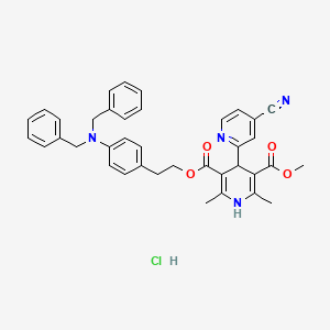 (2,4'-Bipyridine)-3',5'-dicarboxylic acid, 1',4'-dihydro-4-cyano-2',6'-dimethyl-, 2-(4-(bis(phenylmethyl)amino)phenyl)ethyl methyl ester, monohydrochloride