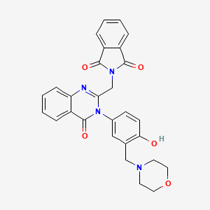 1H-Isoindole-1,3(2H)-dione, 2-((3,4-dihydro-3-(4-hydroxy-3-(4-morpholinylmethyl)phenyl)-4-oxo-2-quinazolinyl)methyl)-