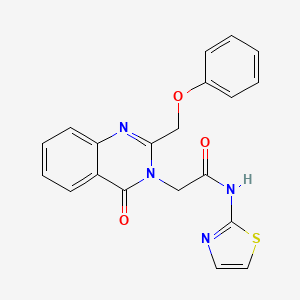 3(4H)-Quinazolineacetamide, 4-oxo-2-(phenoxymethyl)-N-thiazolyl-