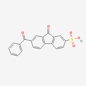 9H-Fluorene-2-sulfonic acid, 7-benzoyl-9-oxo-